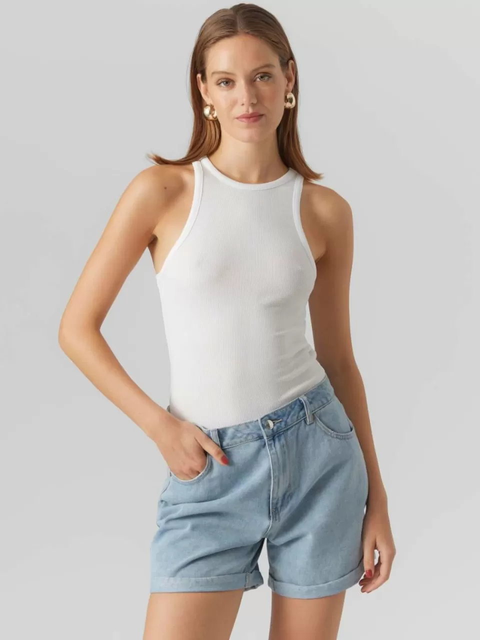 Best Sale VERO MODA VMROMA Tanktopp Bright White