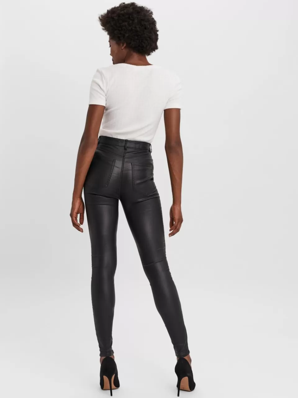 Hot VERO MODA VMSANDRA Ekstra høy midje Bukser Black
