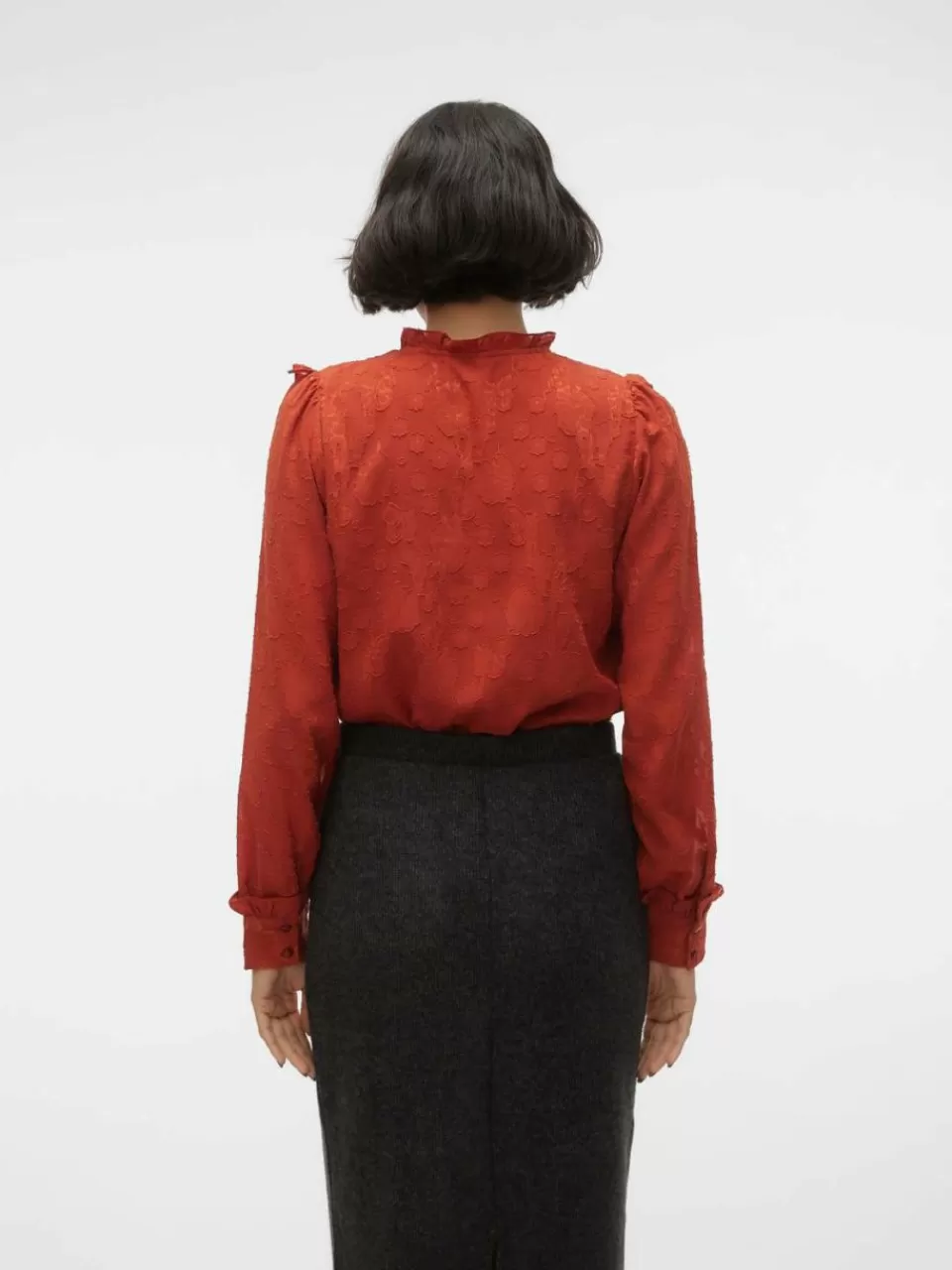 Cheap VERO MODA VMSASCHA Skjorte Red Ochre