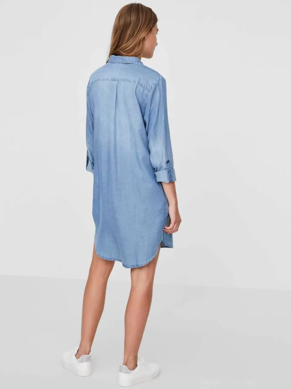 Best Sale VERO MODA VMSIGGA Kort kjole Light Blue Denim