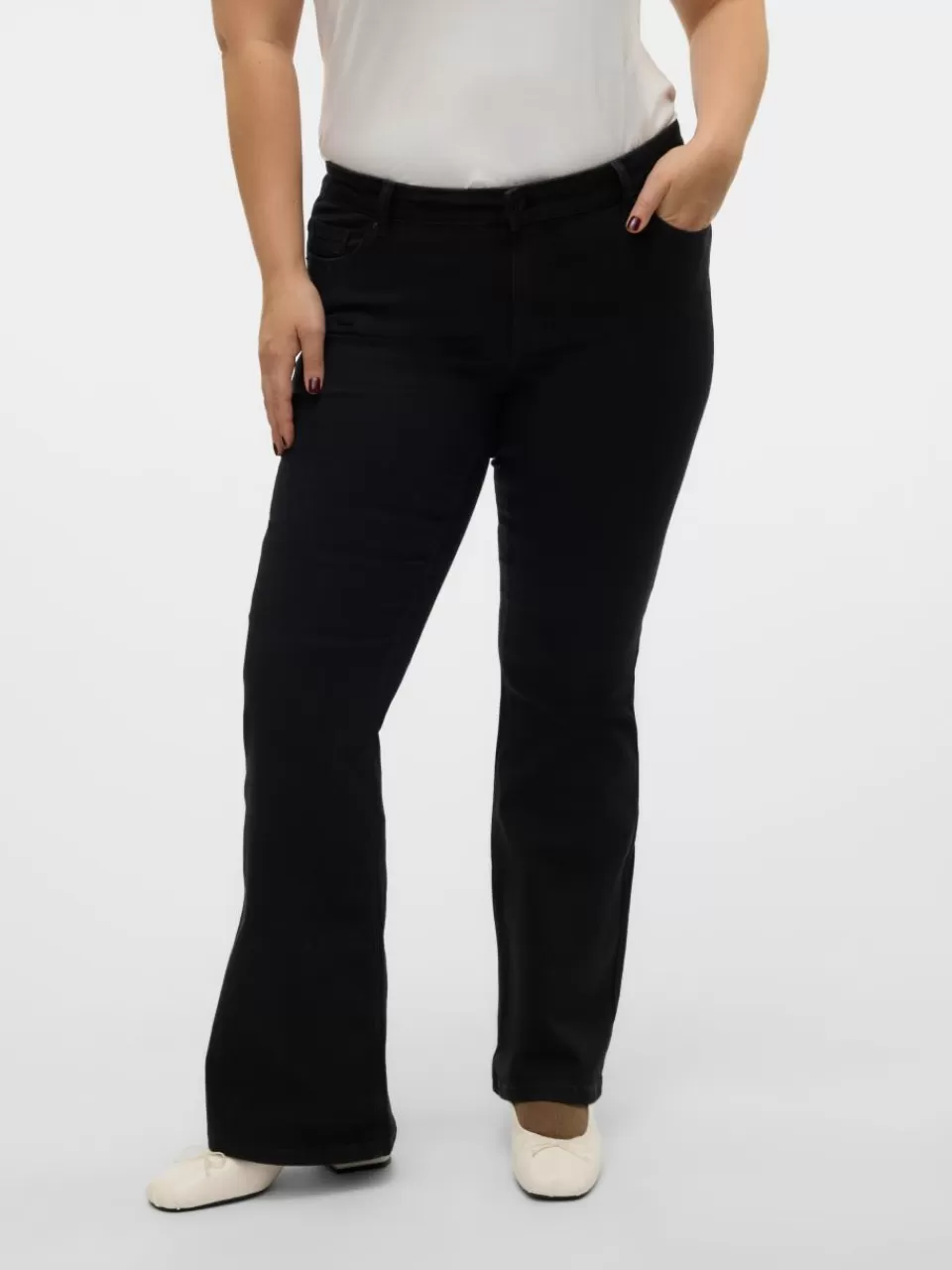 Clearance VERO MODA VMSIGI Lavt snitt Flared Fit Jeans Black Denim