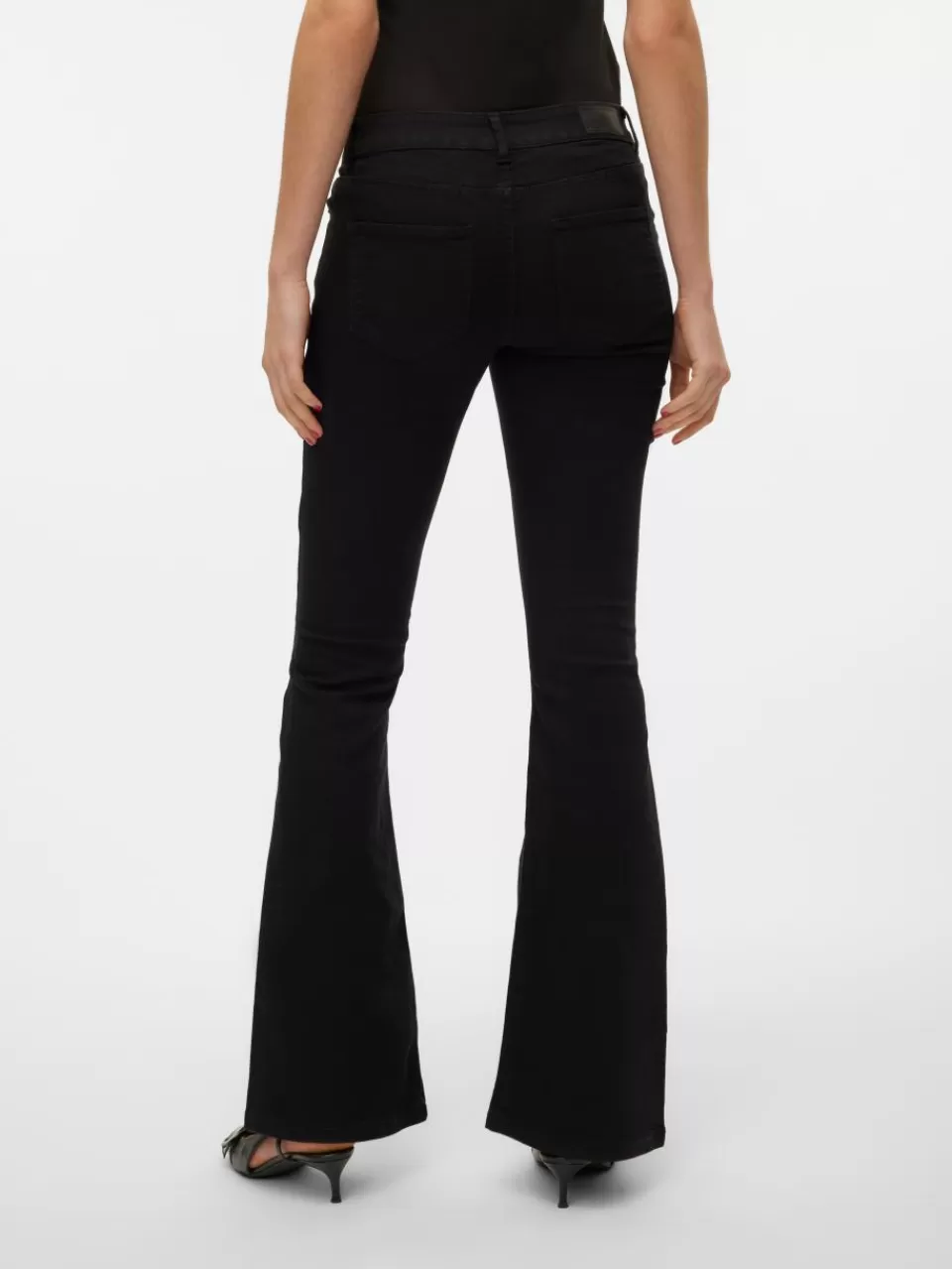 Clearance VERO MODA VMSIGI Lavt snitt Flared Fit Jeans Black Denim