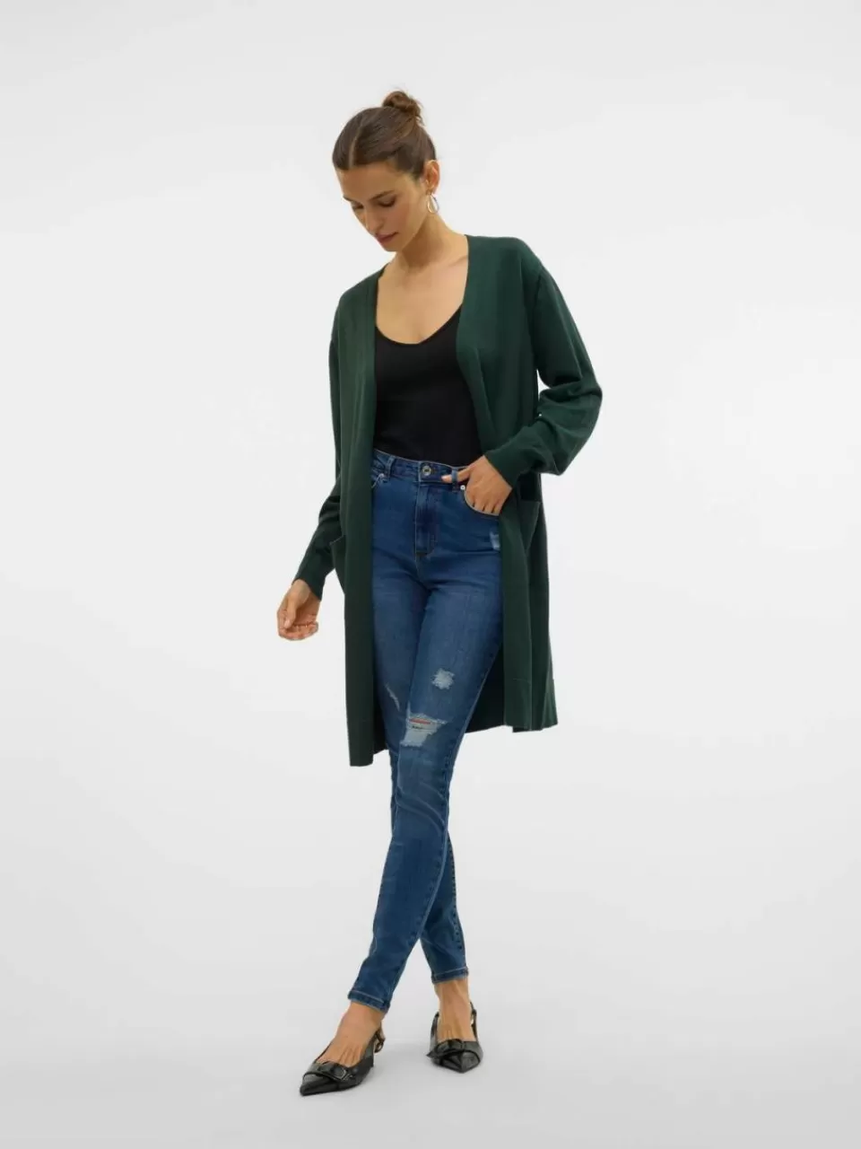 Clearance VERO MODA VMSILJE Strikket cardigan Pine Grove