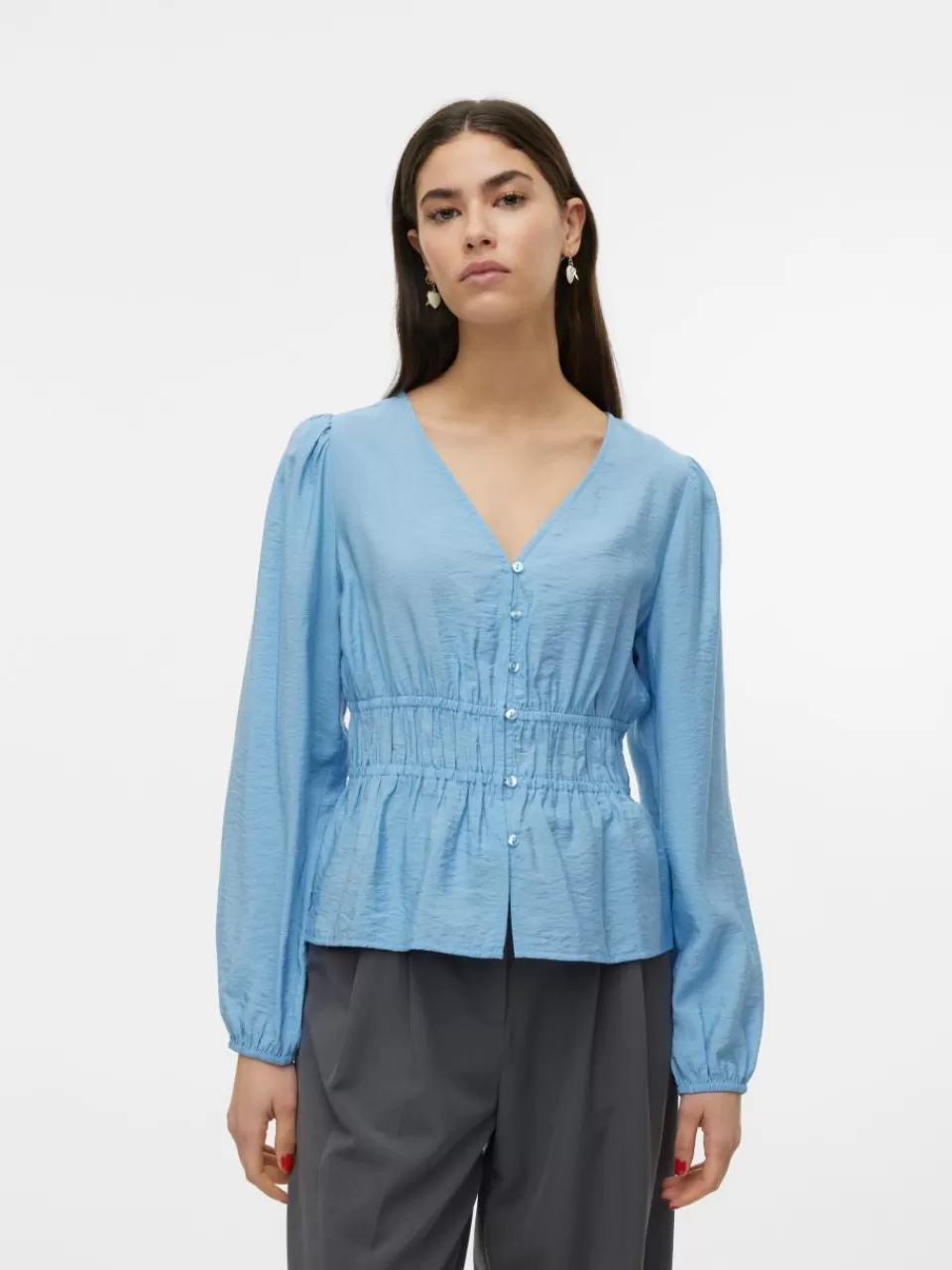 Online VERO MODA VMSOFIA Topp Dusk Blue