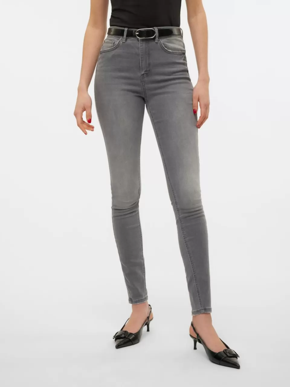 Store VERO MODA VMSOPHIA Høyt snitt Skinny Fit Jeans Light Grey Denim