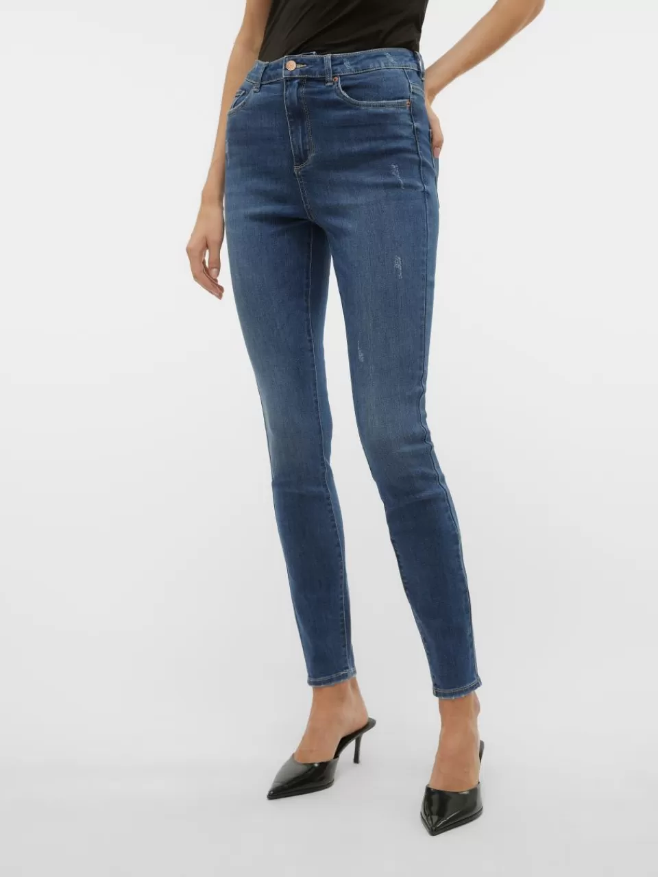 Outlet VERO MODA VMSOPHIA Høyt snitt Skinny Fit Jeans Medium Blue Denim