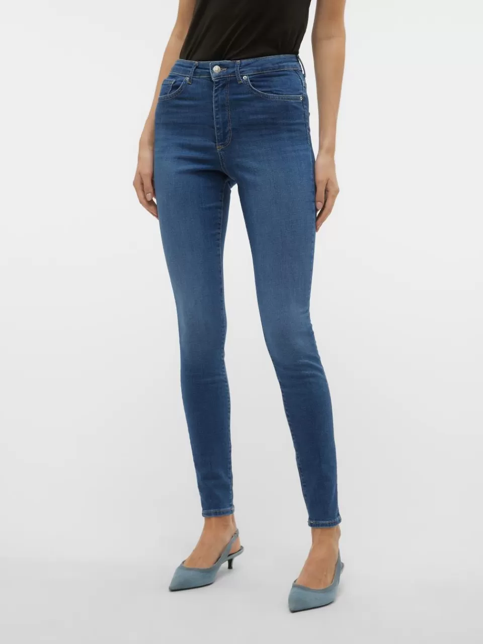 Outlet VERO MODA VMSOPHIA Høyt snitt Skinny Fit Jeans Medium Blue Denim