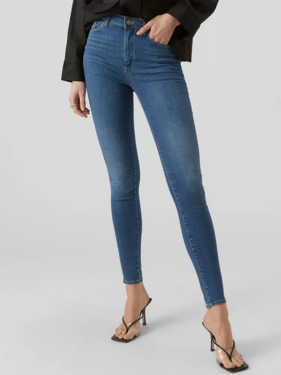 Cheap VERO MODA VMSOPHIA Høyt snitt Skinny Fit Jeans Medium Blue Denim