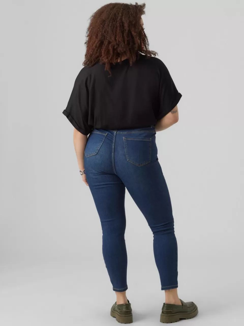 Best VERO MODA VMSOPHIA Høyt snitt Skinny Fit Jeans Dark Blue Denim