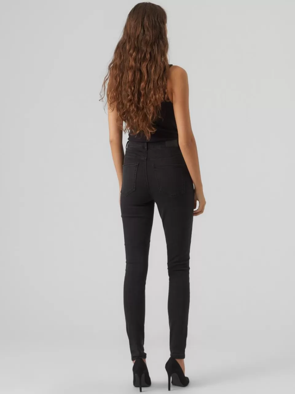 Flash Sale VERO MODA VMSOPHIA Høyt snitt Skinny Fit Jeans Black Denim