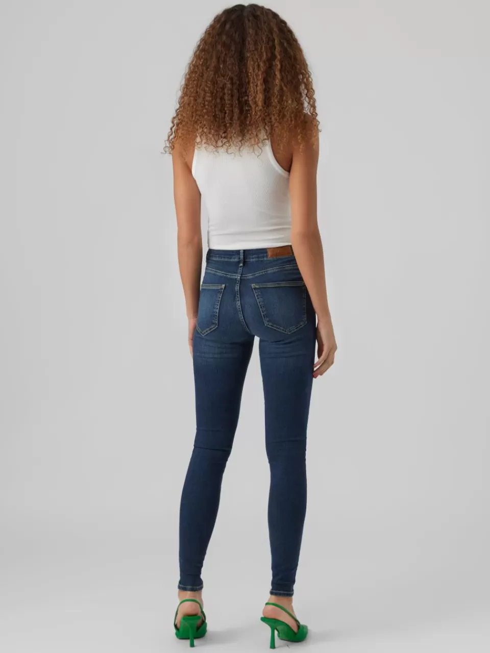 Discount VERO MODA VMSOPHIA Høyt snitt Skinny Fit Jeans Dark Blue Denim