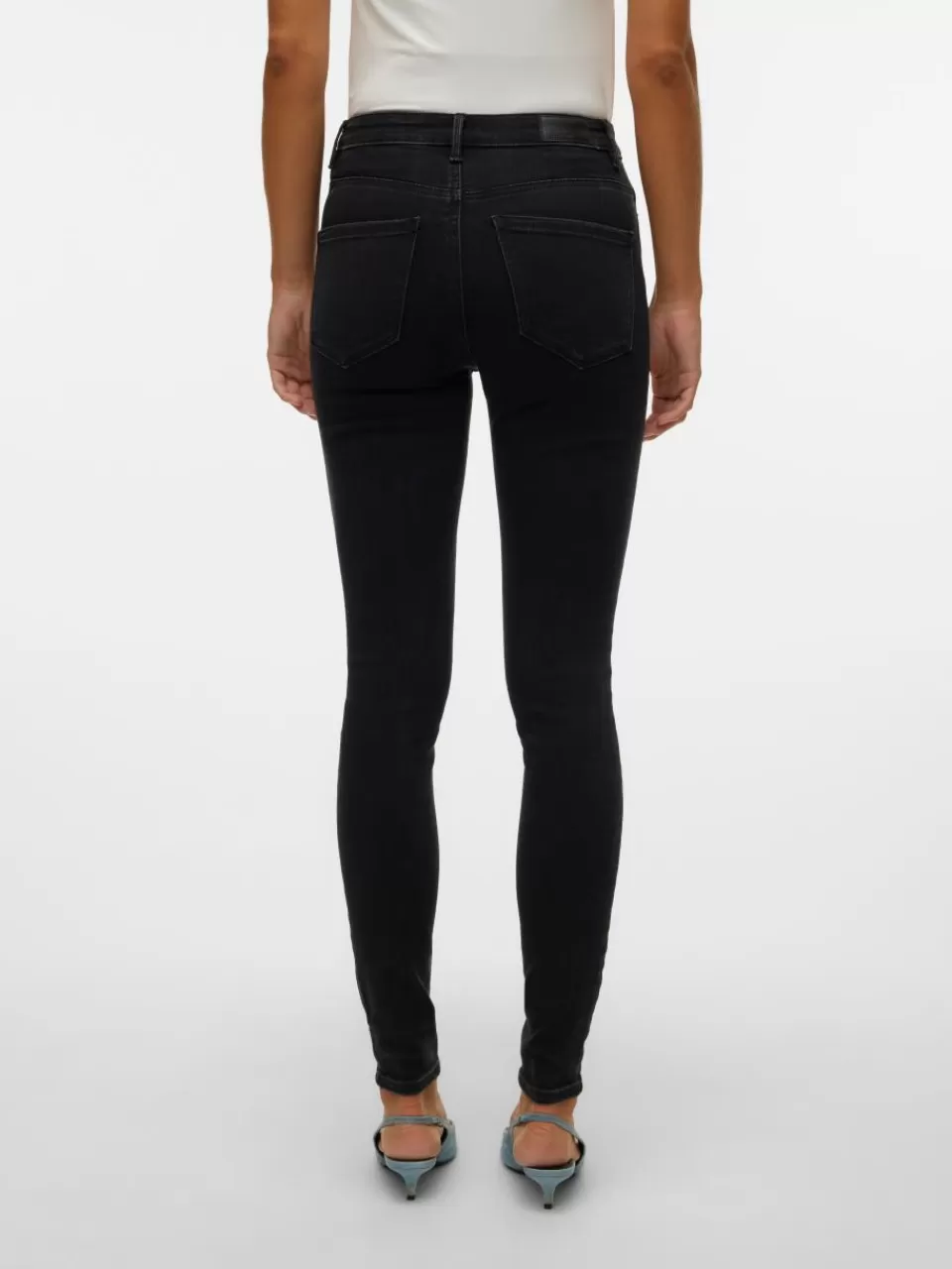 Cheap VERO MODA VMSOPHIA Høyt snitt Skinny Fit Jeans Black Denim