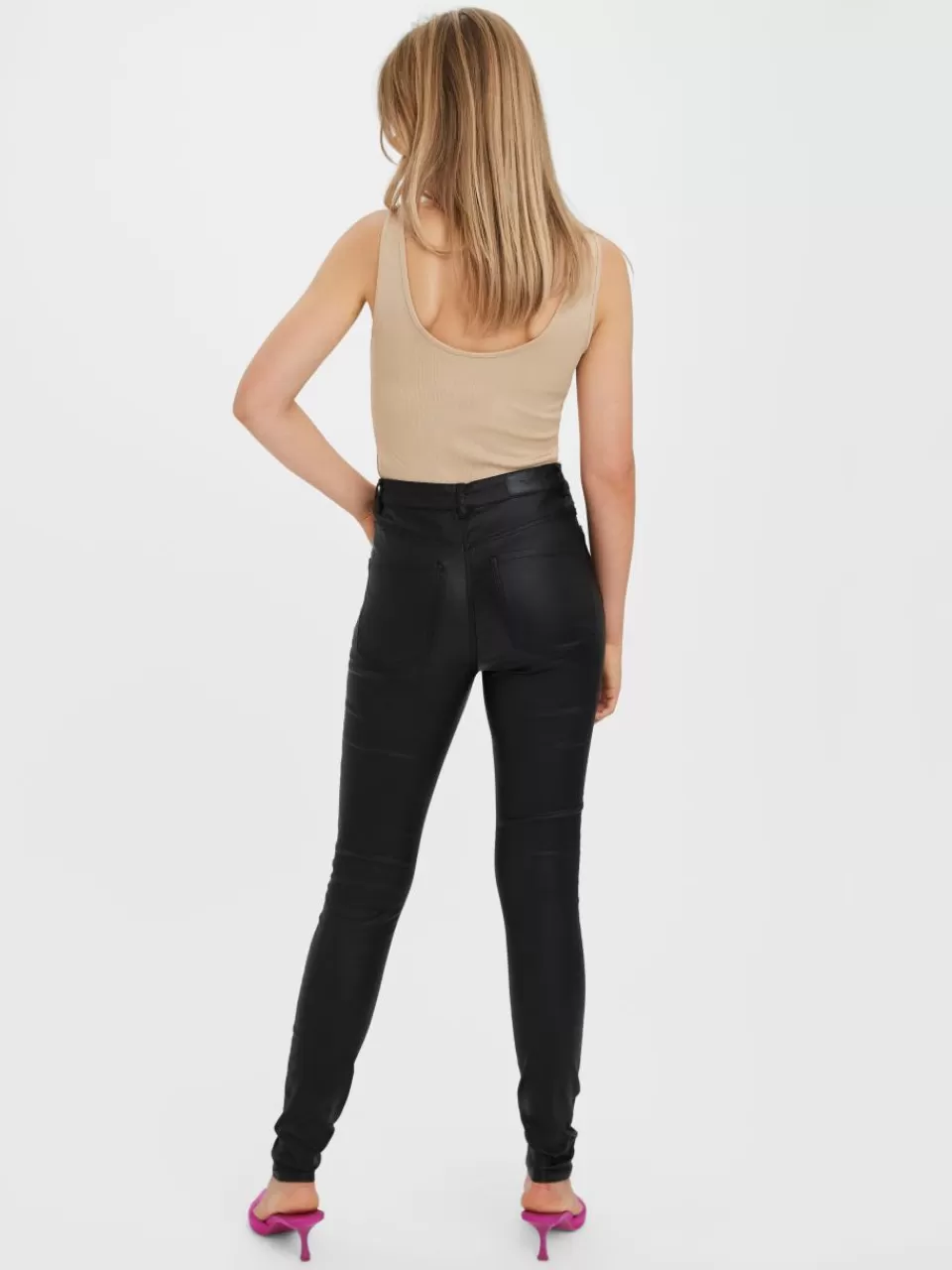 New VERO MODA VMSOPHIA Høyt snitt Skinny Fit Jeans Black