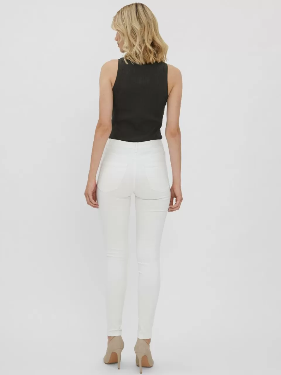 Cheap VERO MODA VMSOPHIA Høyt snitt Skinny Fit Jeans Bright White