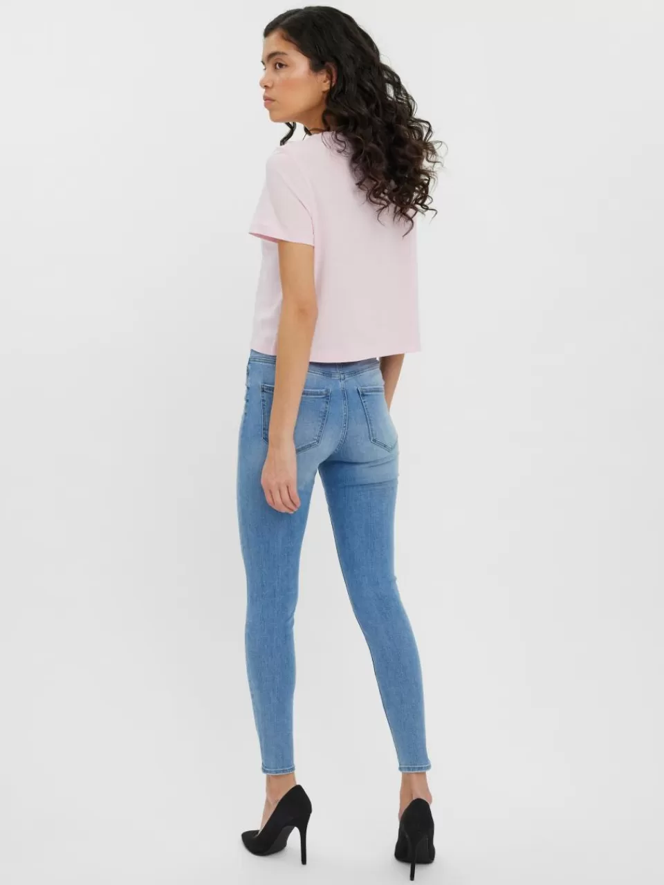 Cheap VERO MODA VMSOPHIA Høyt snitt Skinny Fit Jeans Light Blue Denim