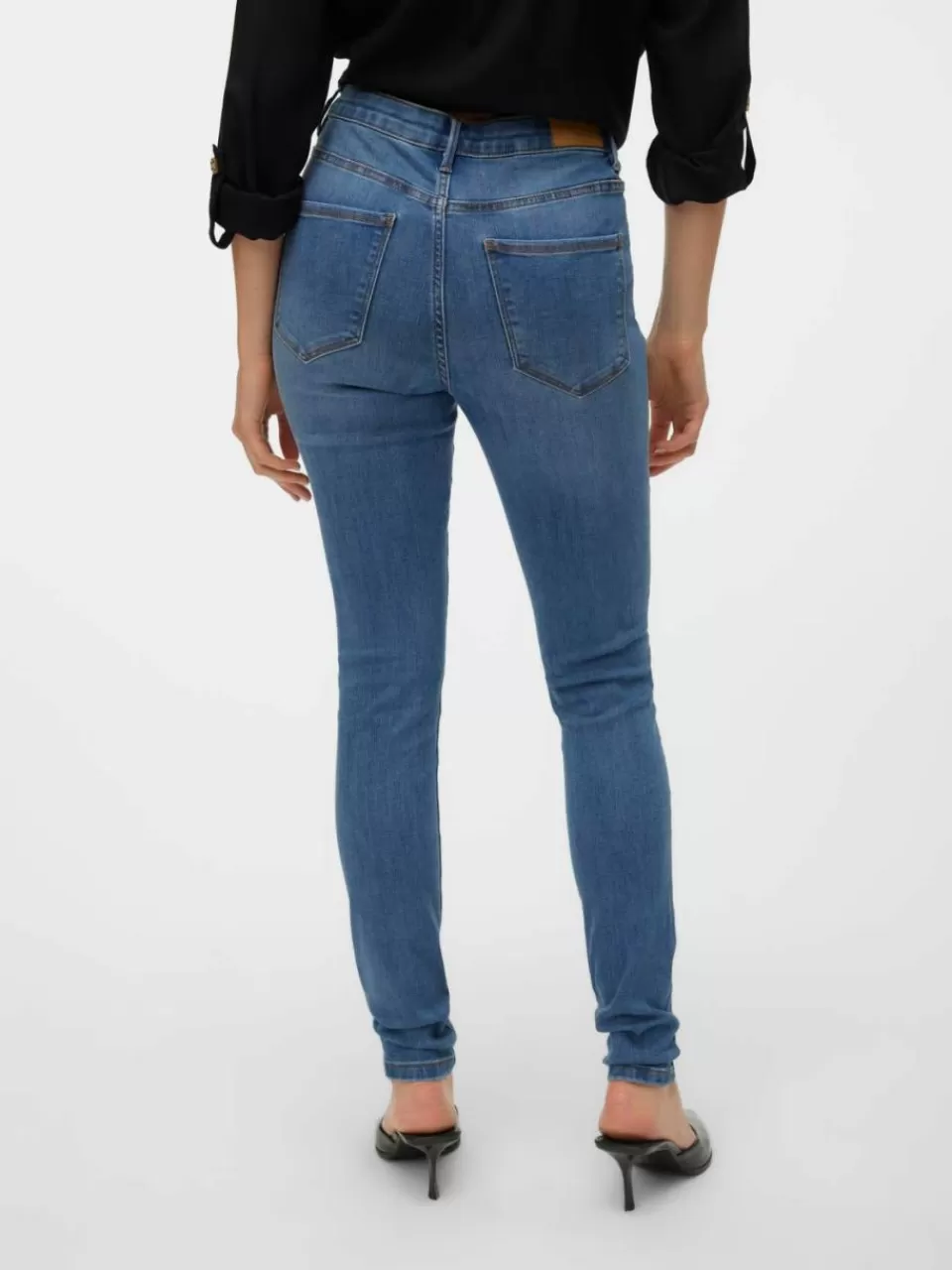 Best Sale VERO MODA VMSOPHIA Høyt snitt Skinny Fit Jeans Medium Blue Denim