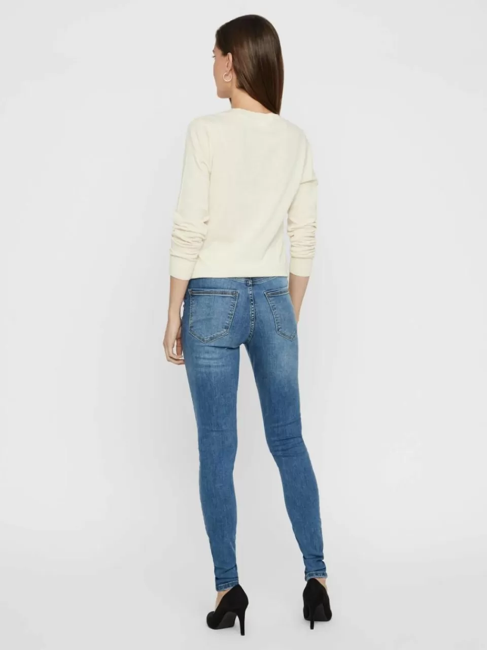 Hot VERO MODA VMSOPHIA Høyt snitt Skinny Fit Jeans Light Blue Denim