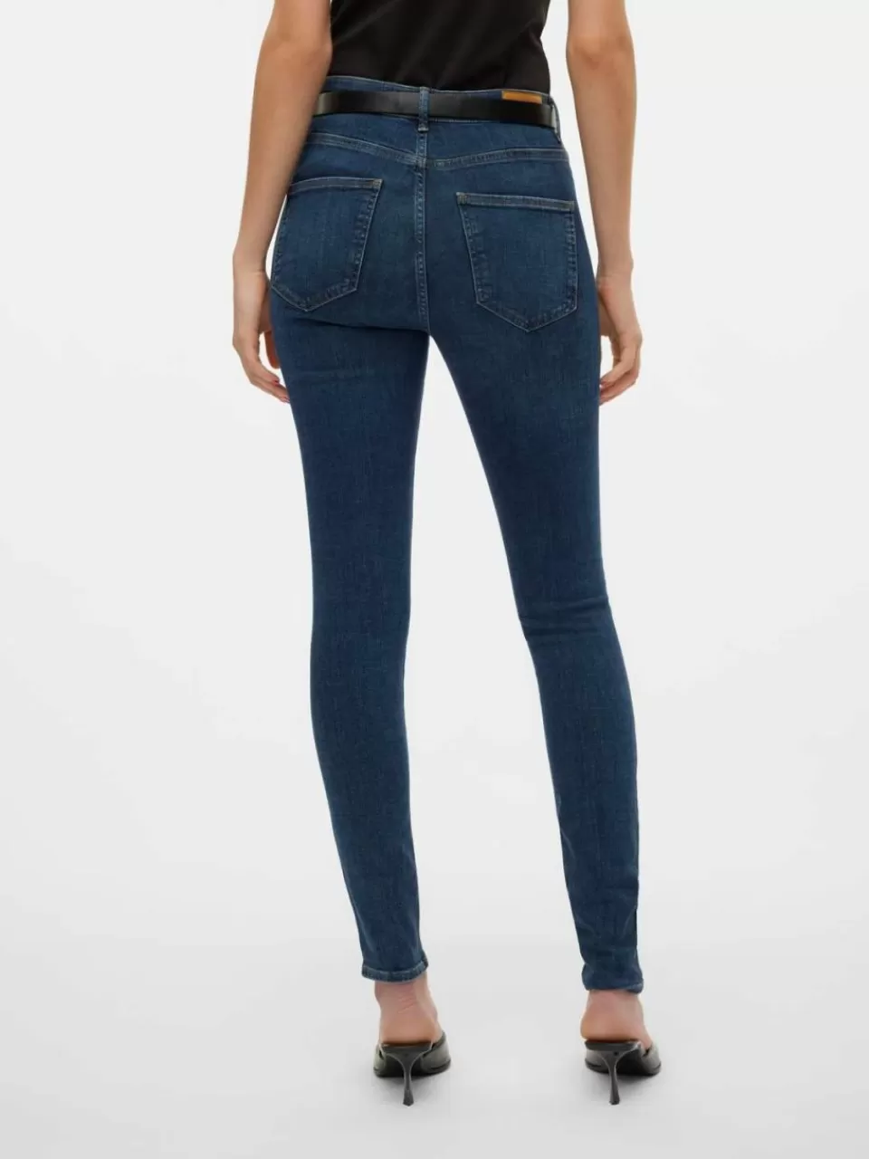 Best VERO MODA VMSOPHIA Høyt snitt Skinny Fit Jeans Dark Blue Denim