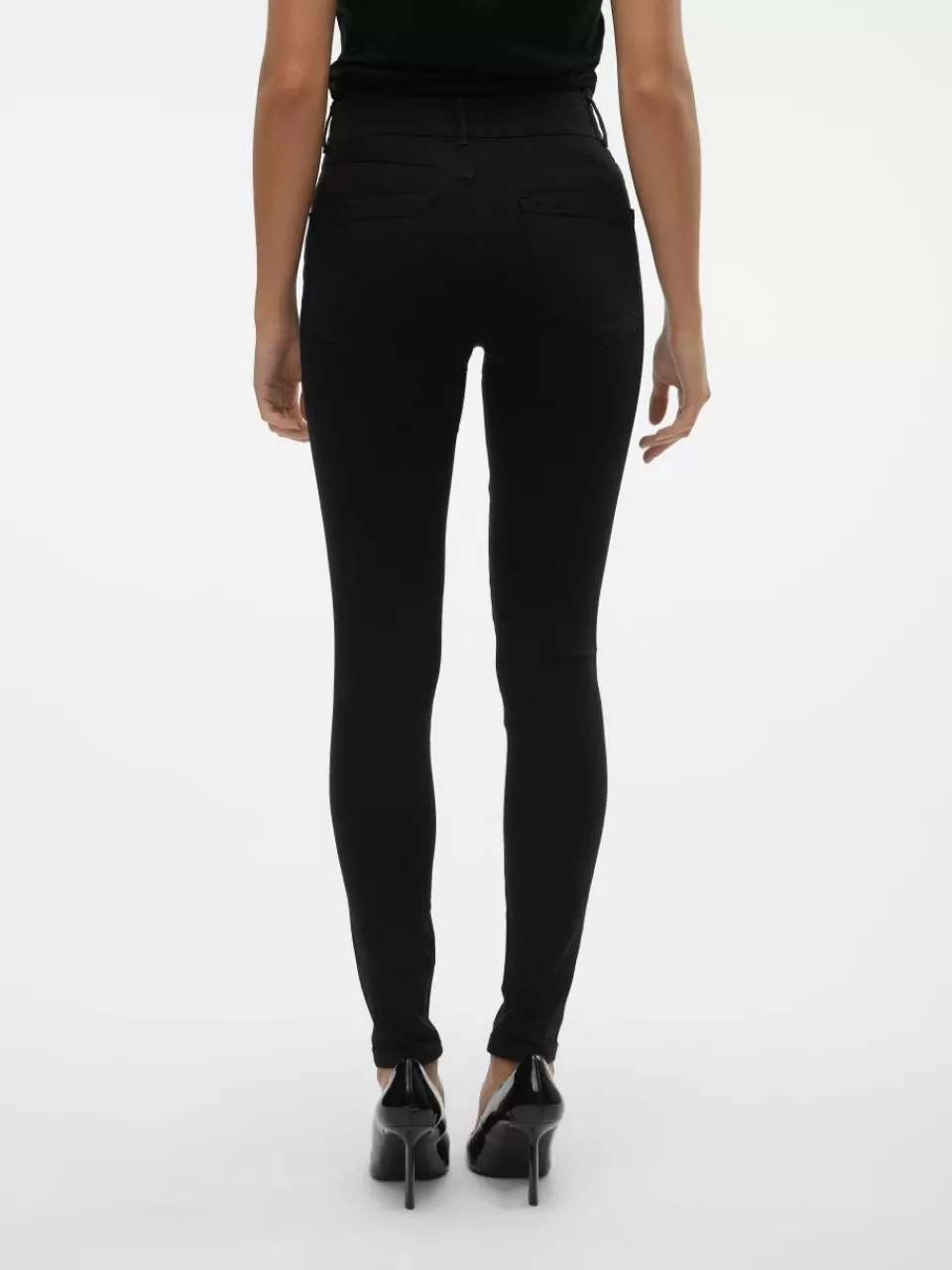 New VERO MODA VMSOPHIA Høyt snitt Skinny Fit Jeans Black Denim