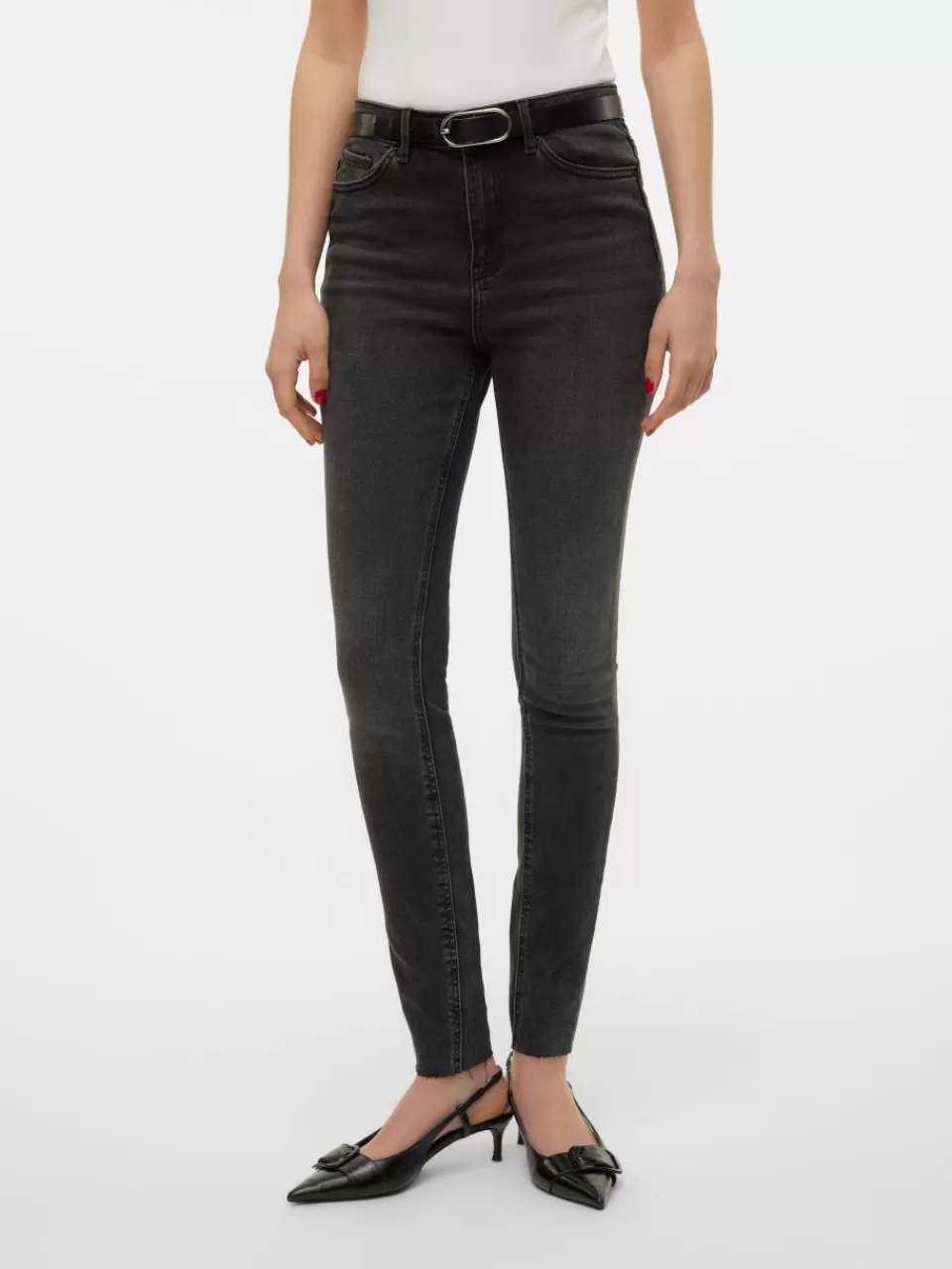 Discount VERO MODA VMSOPHIA Høyt snitt Slim Fit Jeans Black Denim