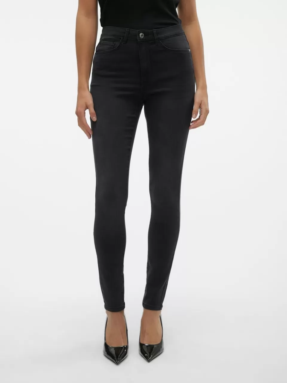 Flash Sale VERO MODA VMSOPHIA Høyt snitt Slim Fit Jeans Black