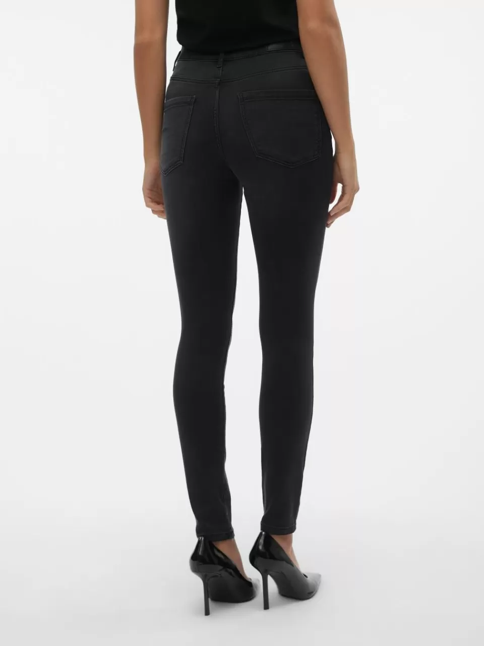 Flash Sale VERO MODA VMSOPHIA Høyt snitt Slim Fit Jeans Black