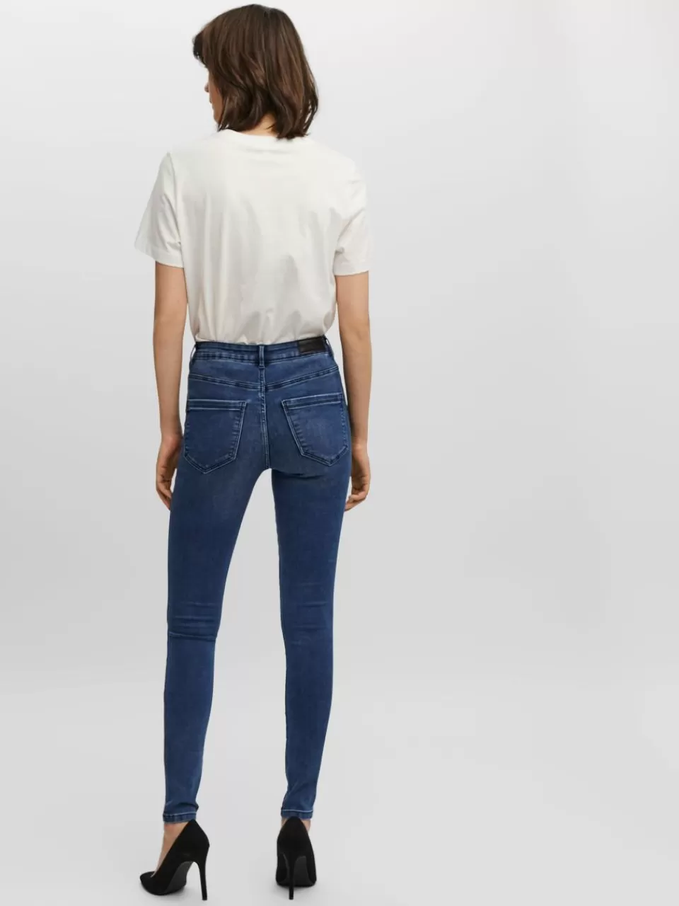 Store VERO MODA VMSOPHIA Høyt snitt Slim Fit Jeans Medium Blue Denim