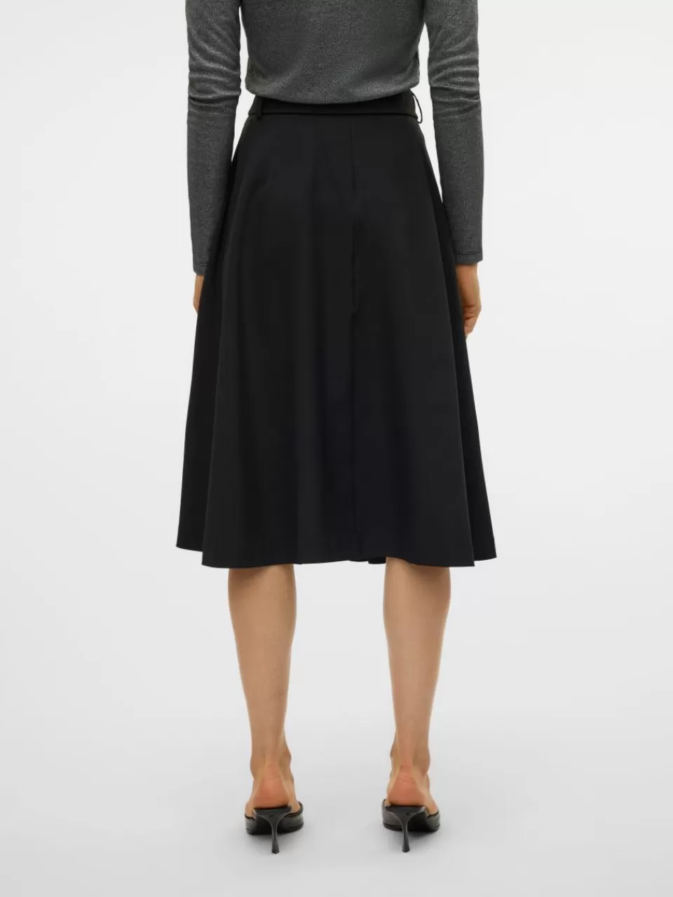 Clearance VERO MODA VMTARISA Høy midje Langt skjørt Black