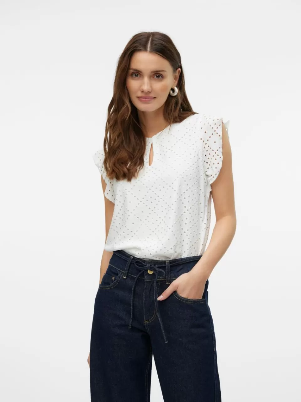 Hot VERO MODA VMTASSA Topp Snow White