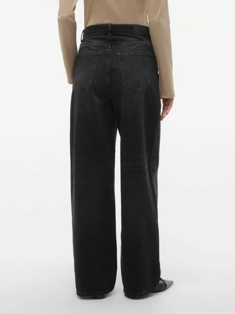 Cheap VERO MODA VMTAYLOR Middels høyt snitt Baggy Fit Jeans Black Denim