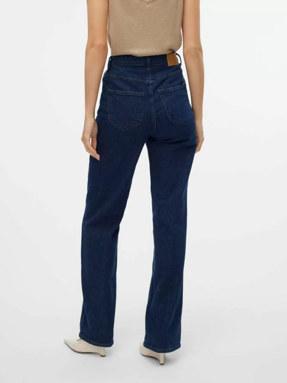 Cheap VERO MODA VMTESSA Høy midje Wide Fit Jeans Dark Blue Denim