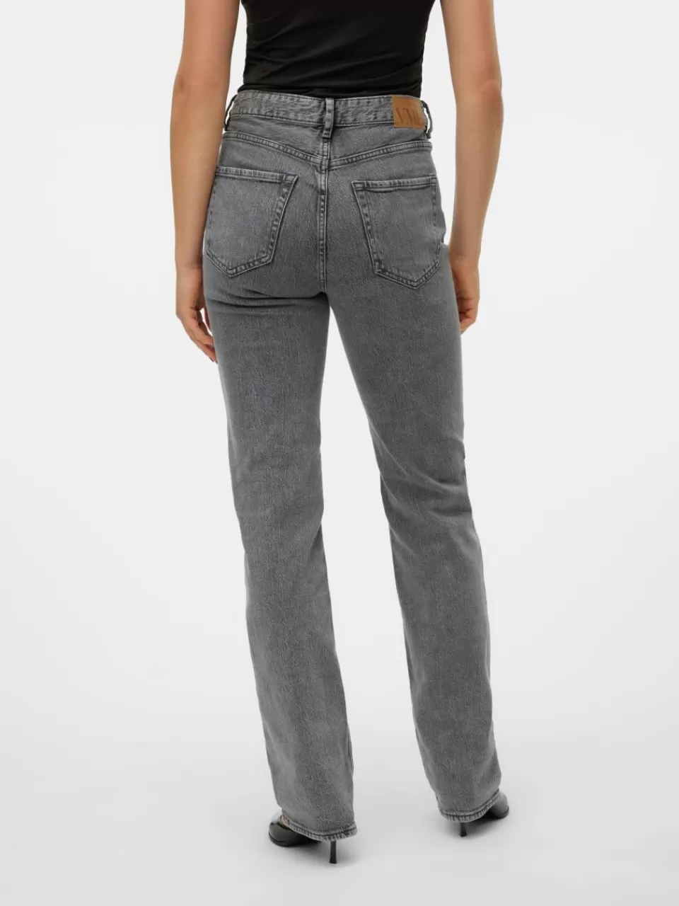 Flash Sale VERO MODA VMTESSA Høyt snitt Straight Fit Jeans Medium Grey Denim