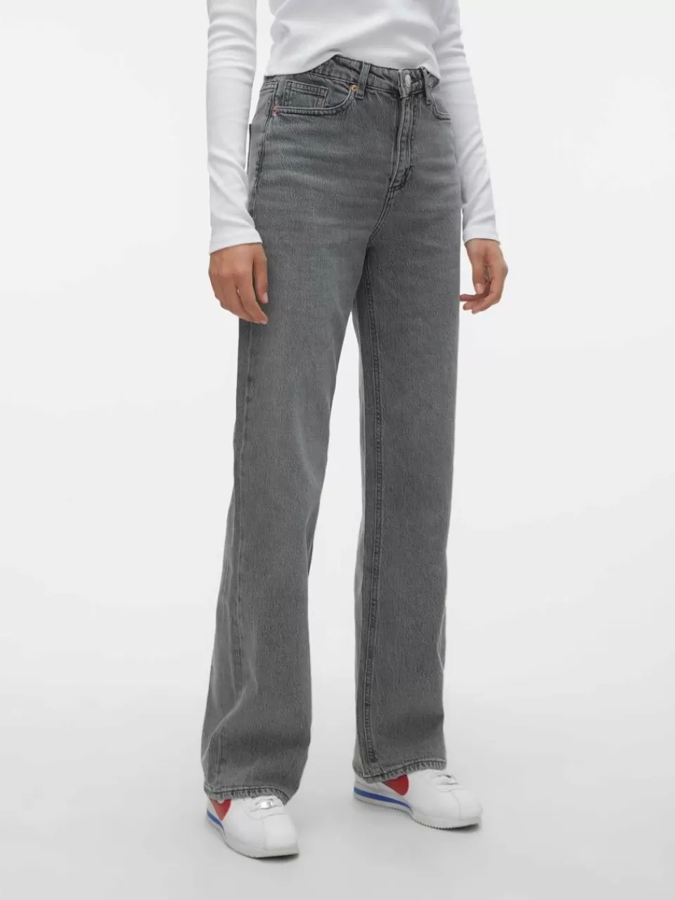 Outlet VERO MODA VMTESSA Høyt snitt Wide Fit Jeans Medium Grey Denim