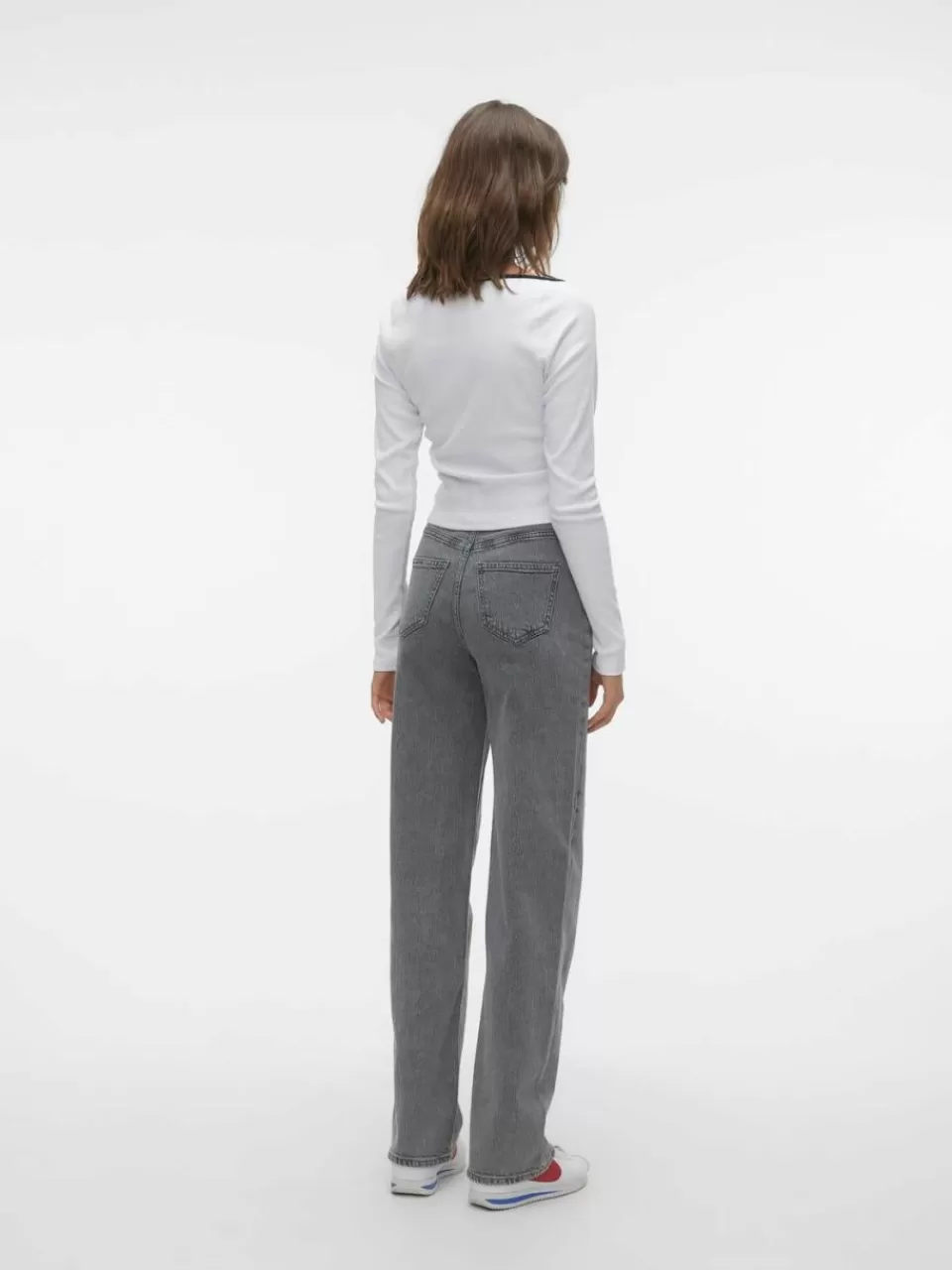 Outlet VERO MODA VMTESSA Høyt snitt Wide Fit Jeans Medium Grey Denim