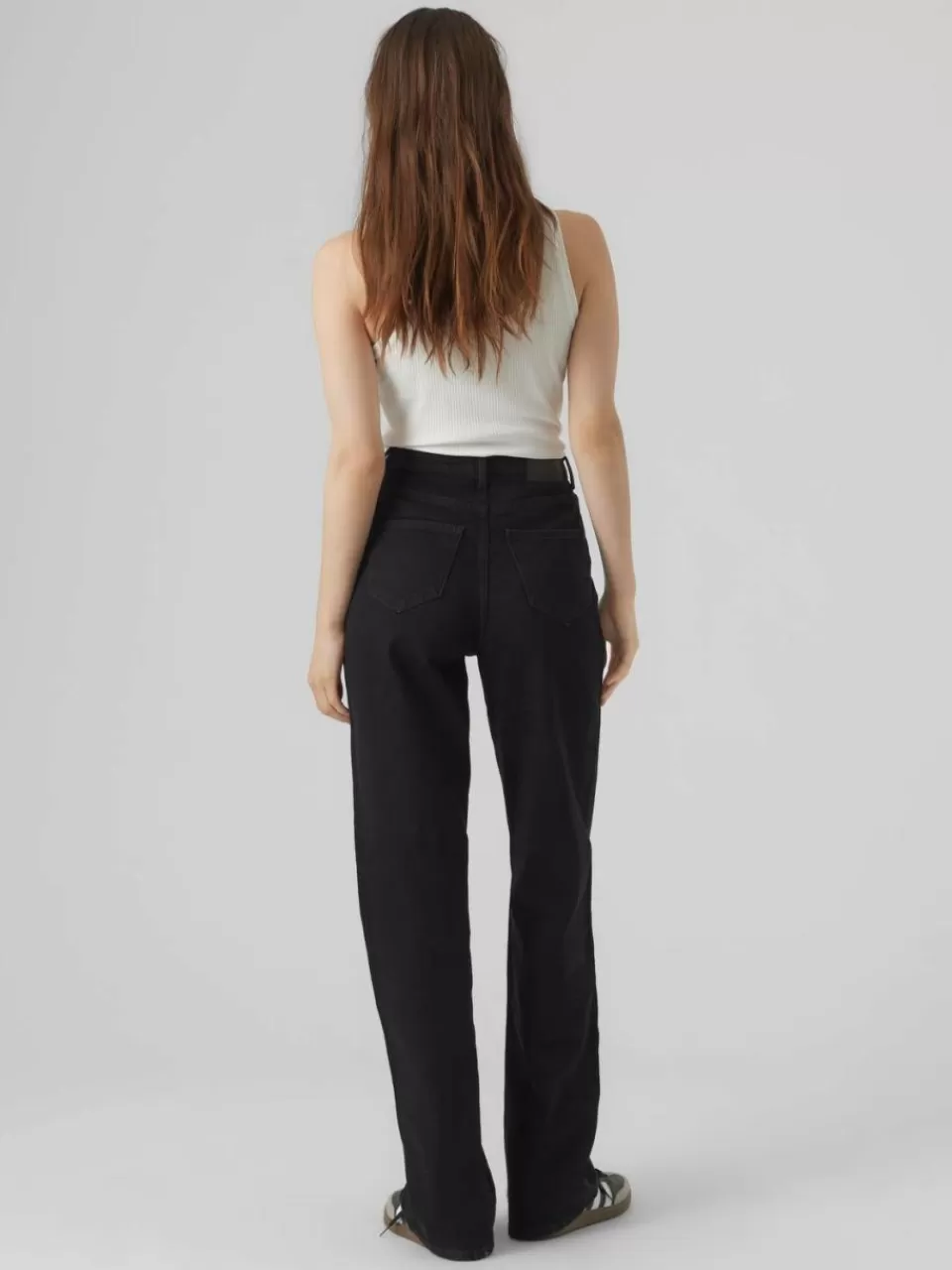 Online VERO MODA VMTESSA Høyt snitt Wide Fit Jeans Black