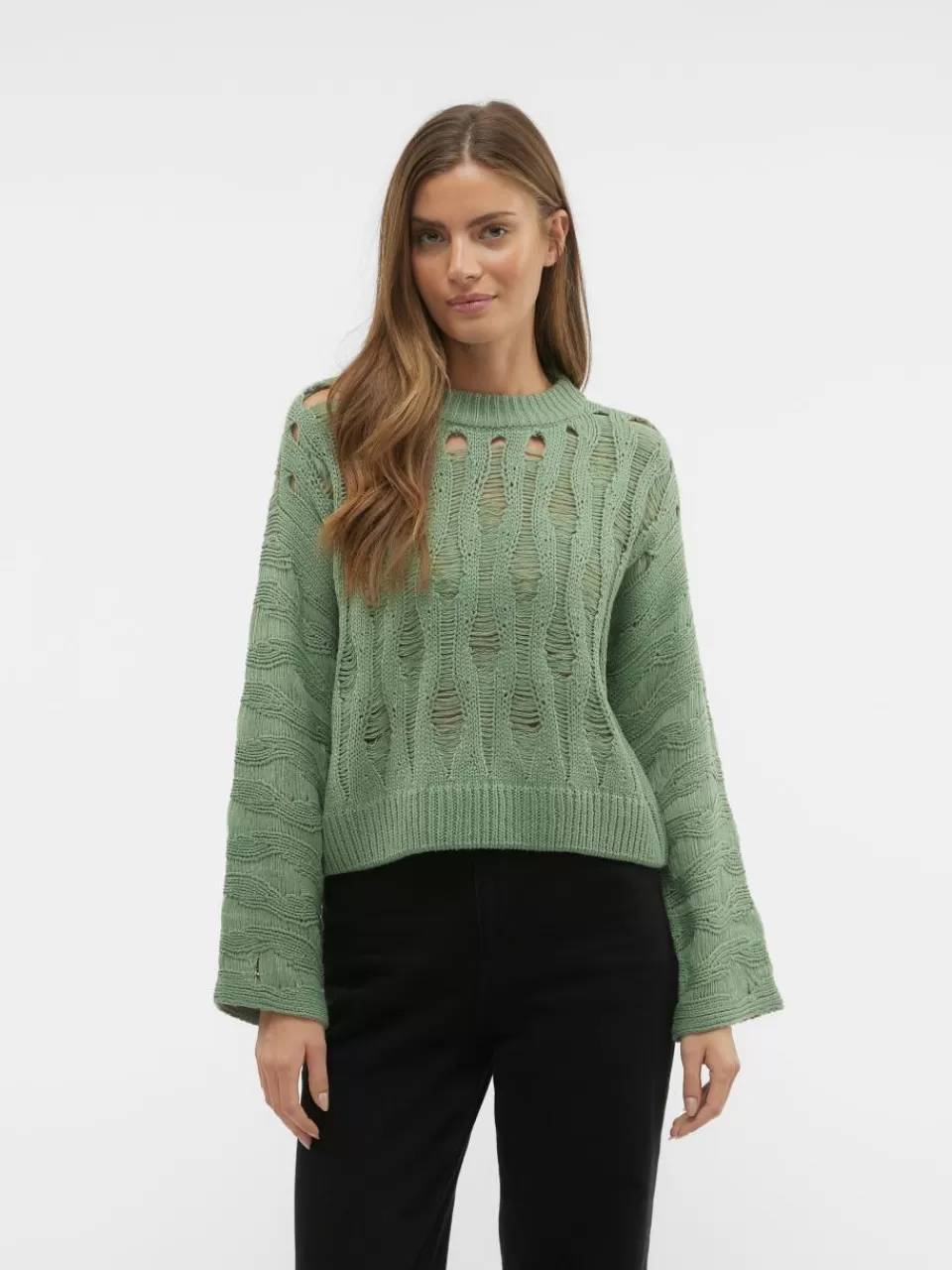 Fashion VERO MODA VMTORN Genser Hedge Green