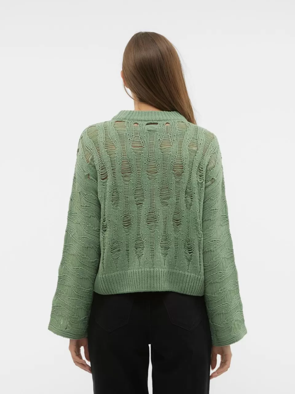 Fashion VERO MODA VMTORN Genser Hedge Green