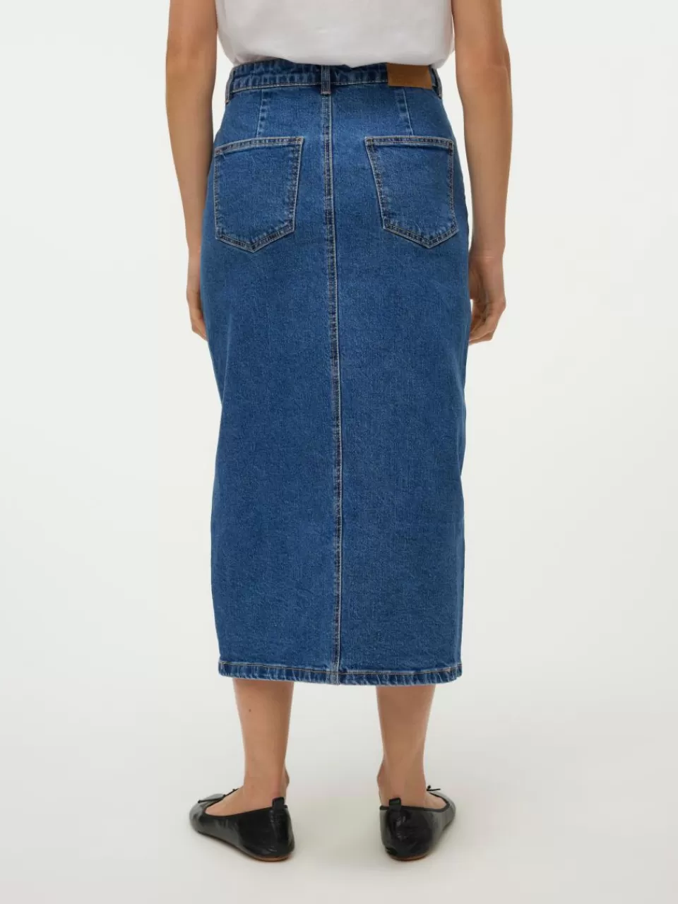 Cheap VERO MODA VMVERI Høy midje Midiskjørt Medium Blue Denim