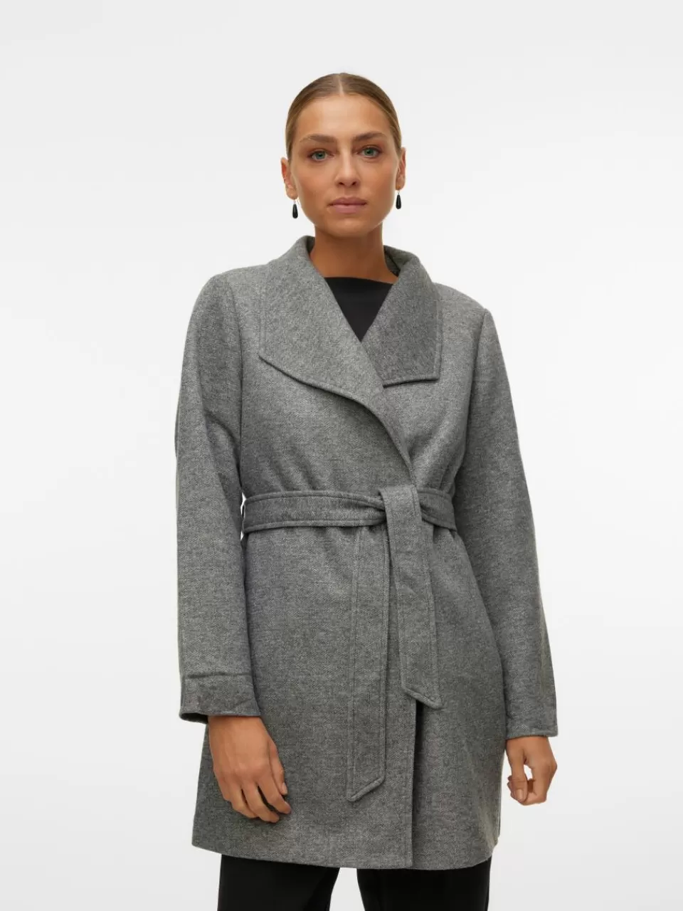 New VERO MODA VMVERODONAVIVIAN Frakk Medium Grey Melange