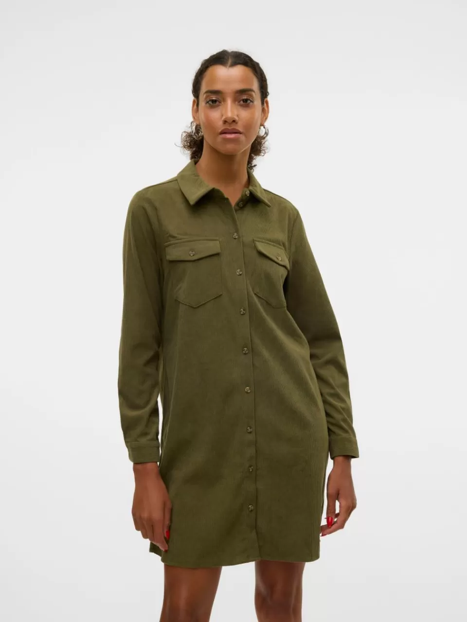 New VERO MODA VMVILJA Kort kjole Olive Night