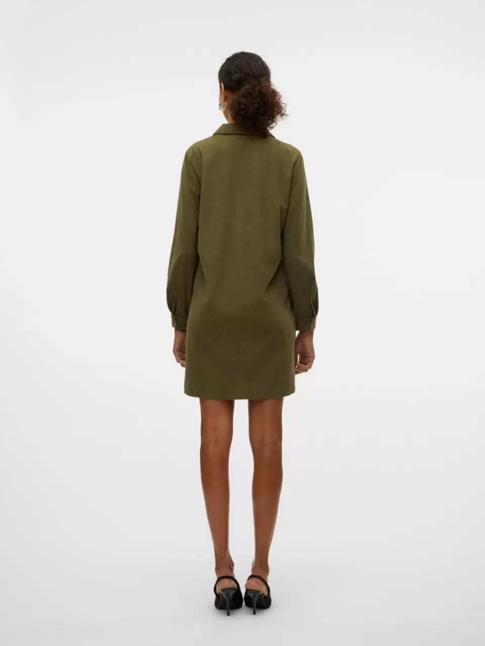 New VERO MODA VMVILJA Kort kjole Olive Night